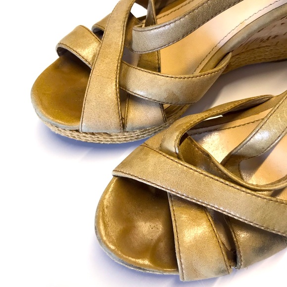 PRADA Leather Wedge Sandal Heels - Picture 3 of 9